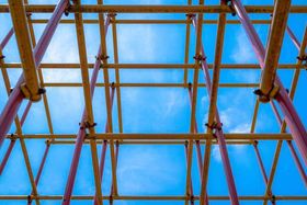 An artistic photo of a climbing frame, zoomed in on the frame itself