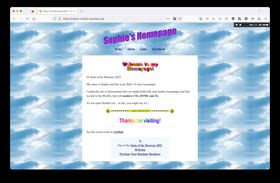 A screenshot of my 90s-style website